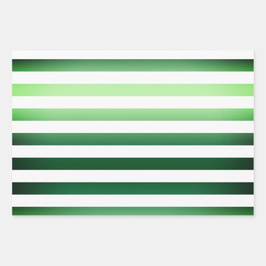 Elegant kerstgroen en wit patroon inpakpapier vel (Voorkant 3)