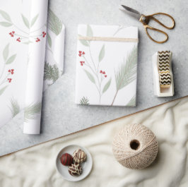 Elegant kerstgroen verpakkingspapier cadeaupapier