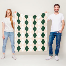 Elegant kerstharlekijnpatroon met sneeuwvlok fleece deken