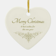 Elegant kersthart  kalligrafie CC1142