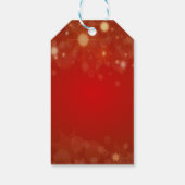 Elegant, Kersthert, Confetti, Rood Cadeaulabel (Achterkant)