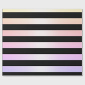 Elegant kerstholografisch en zwarte streep cadeaupapier (Vlak)