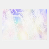 Elegant kerstholografische kleuren inpakpapier vel (Voorkant 3)