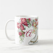 Elegant kerstijsschaatsen Feestdagen Koffiemok (Links)