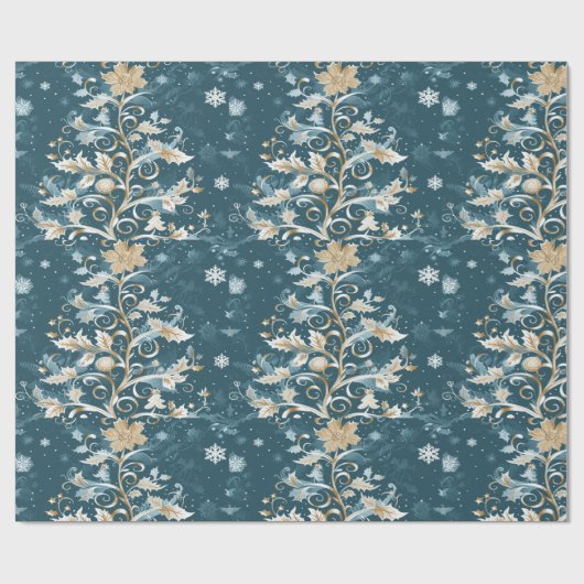 Elegant kerstinpakpapier cadeaupapier (Vlak)