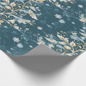 Elegant kerstinpakpapier cadeaupapier (Hoek)