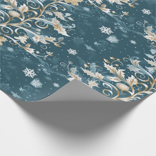 Elegant kerstinpakpapier cadeaupapier (Hoek)