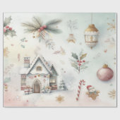 Elegant kerstinpakpapier ontwerp cadeaupapier (Vlak)