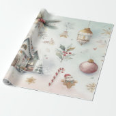 Elegant kerstinpakpapier ontwerp cadeaupapier (Uitgerold)