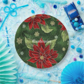 Elegant kerstinsettia Bord papier (Feest)