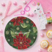 Elegant kerstinsettia Bord papier (Feest)