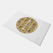 Elegant kerstinsigne Mousserend in Gold glitter Deurmat (Schuin)