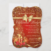 Elegant kerstkaarsen, Boom Company Party Kaart (Voorkant)