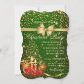 Elegant kerstkaarsen, Boom Company Party Kaart (Voorkant)