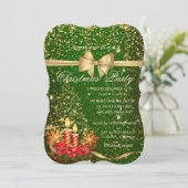 Elegant kerstkaarsen, Boom Company Party Kaart (Staand voorkant)