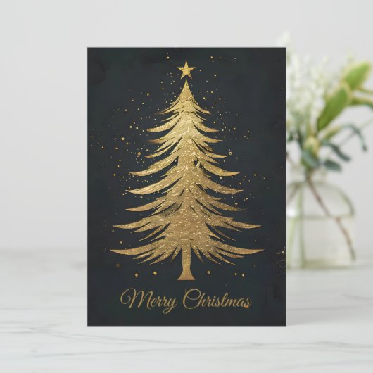 Elegant kerstkaart (Staand voorkant)