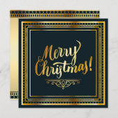 Elegant kerstkaartje kaart (Voorkant / Achterkant)