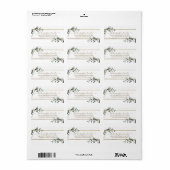 Elegant kerstkantoor Gold Foil Holiday Etiket (Full Sheet)