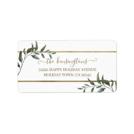 Elegant kerstkantoor Gold Foil Holiday Label