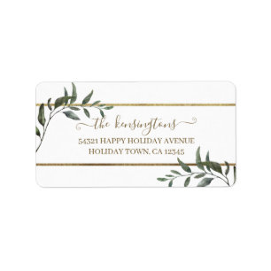 Elegant kerstkantoor Gold Foil Holiday Label