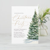 Elegant kerstkerstfeest in de winter kaart (Staand voorkant)