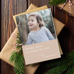 Elegant kerstkheer   Foto van Taupe Clay Feestdagen Kaart