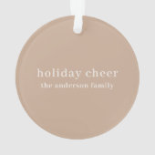 Elegant kerstkheer | Foto van Taupe Clay Ornament (achterkant)