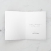 Elegant kerstkheer | Grayish Green Photo Chic Feestdagen Kaart (Binnen)