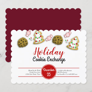 Elegant Kerstkoekjesuitwisseling Kaart