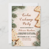 Elegant kerstkoekjesuitwisselingsfeest kaart (Voorkant)