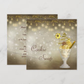 Elegant kerstkoekjeswisselaar kaart (Voorkant / Achterkant)