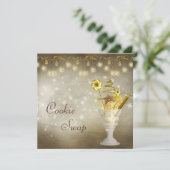 Elegant kerstkoekjeswisselaar kaart (Staand voorkant)