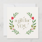 Elegant kerstkrans cadeaubon (Voorkant)