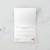 Elegant kerstkrans cadeaubon bedankkaart (Binnen)