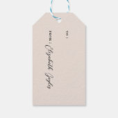 Elegant Kerstkrans Vakantie Adres Cadeaulabel (Achterkant)