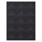 Elegant kerstkreet en kaarsen neon zwart tafelkleed (Voorkant)