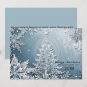 Elegant Kerstlandschap, Kerstgroet Feestdagenkaart (Voorkant / Achterkant)