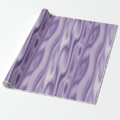 Elegant kerstlavender Faux Satin Graphic Cadeaupapier (Uitgerold)