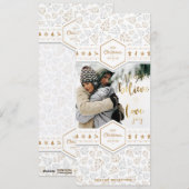 Elegant kerstliefdesfoto feestdagenkaart (Voorkant / Achterkant)
