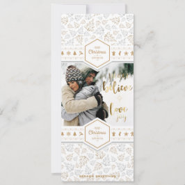 Elegant kerstliefdesfoto feestdagenkaart