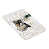 Elegant kerstliefdesfoto magneet (Rechterzijde)