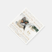 Elegant kerstliefdesfoto servet (Hoek)