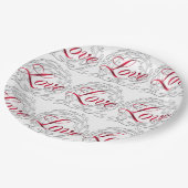 Elegant KerstLove Holiday Wreate Papieren Bordje (Gekanteld)