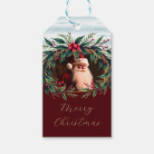 Elegant Kerstman Cadeaubijslage Cadeaulabel (Voorkant)