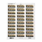 Elegant Kerstman Deer Santa Hat, Faux Gold Etiket (Full Sheet)