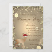 Elegant Kerstman Deer Santa Hat, kerstfeest Kaart (Voorkant)
