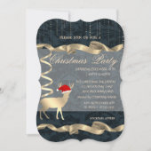 Elegant Kerstman Deer Santa Hat, kerstfeest Kaart (Voorkant)