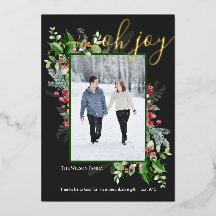 Elegant kerstman Greenery Greeting Folie Kaart