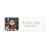 Elegant Kerstman Kerst Retouradres Etiket (Voorkant)