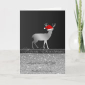 Elegant, kerstman, kerstman, Santa Hat, glittery, Feestdagen Kaart (Voorkant)